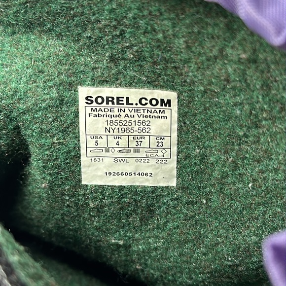 Sorel purple snow boots size 5 - Picture 8 of 8